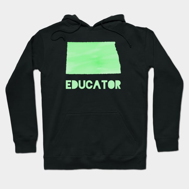 North Dakota Educator Hoodie by designed2teach